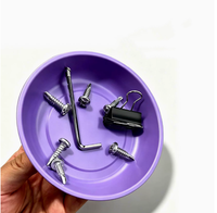 Plateau magnétique circulaire en acier inoxydable coloré pour pièces magnétiques, vis, douilles et outils à ventouse automobile