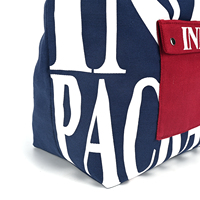 Tragbare, personalisierte Einkaufstasche aus Canvas mit großem Fassungsvermögen, umweltfreundliche Schultertasche aus Baumwoll-Canvas mit Reißverschluss und Buchstaben-Aufdruck