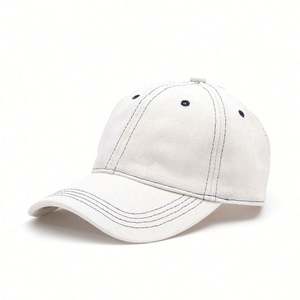 Nouvelle casquette de sport unie rétro style littéraire avec motif rayé et à carreaux, casquette de baseball souple pour loisirs et protection solaire en extérieur - Product Image 5