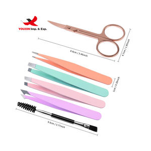 Lot de 6 pinces à épiler de précision FENGFLY à prix réduit pour femmes, avec ciseaux à sourcils - Product Image 2