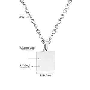 Collier long avec pendentif pièce personnalisé en acier inoxydable poli miroir pour homme – Pas cher, fait main, avec logo - Product Image 4