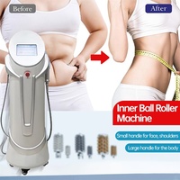 S 360 °   Appareil de massage amincissant à rouleaux rotatifs pour drainage lymphatique, anti-cellulite et raffermissement cutané avec doubles poignées