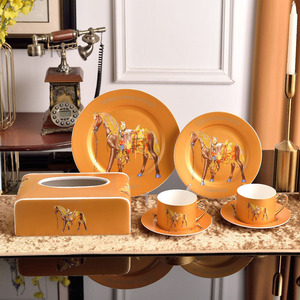 Juego de té de la tarde de lujo moderno al por mayor de fábrica, taza de café y platillo de cerámica con caja de regalo - Product Image 3