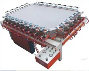 120*150cm Pneumatic Screen Printing Mesh Stretching Machine para malha e ferro estiramento tensão força maca