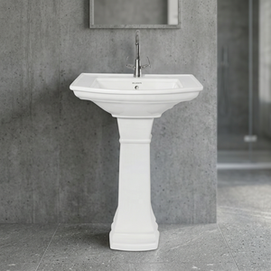 Vistaar Blue Rustic Designer Ceramic Wash Basin with Full Pedestal Export Quality Sanitary Ware - Product Image 2