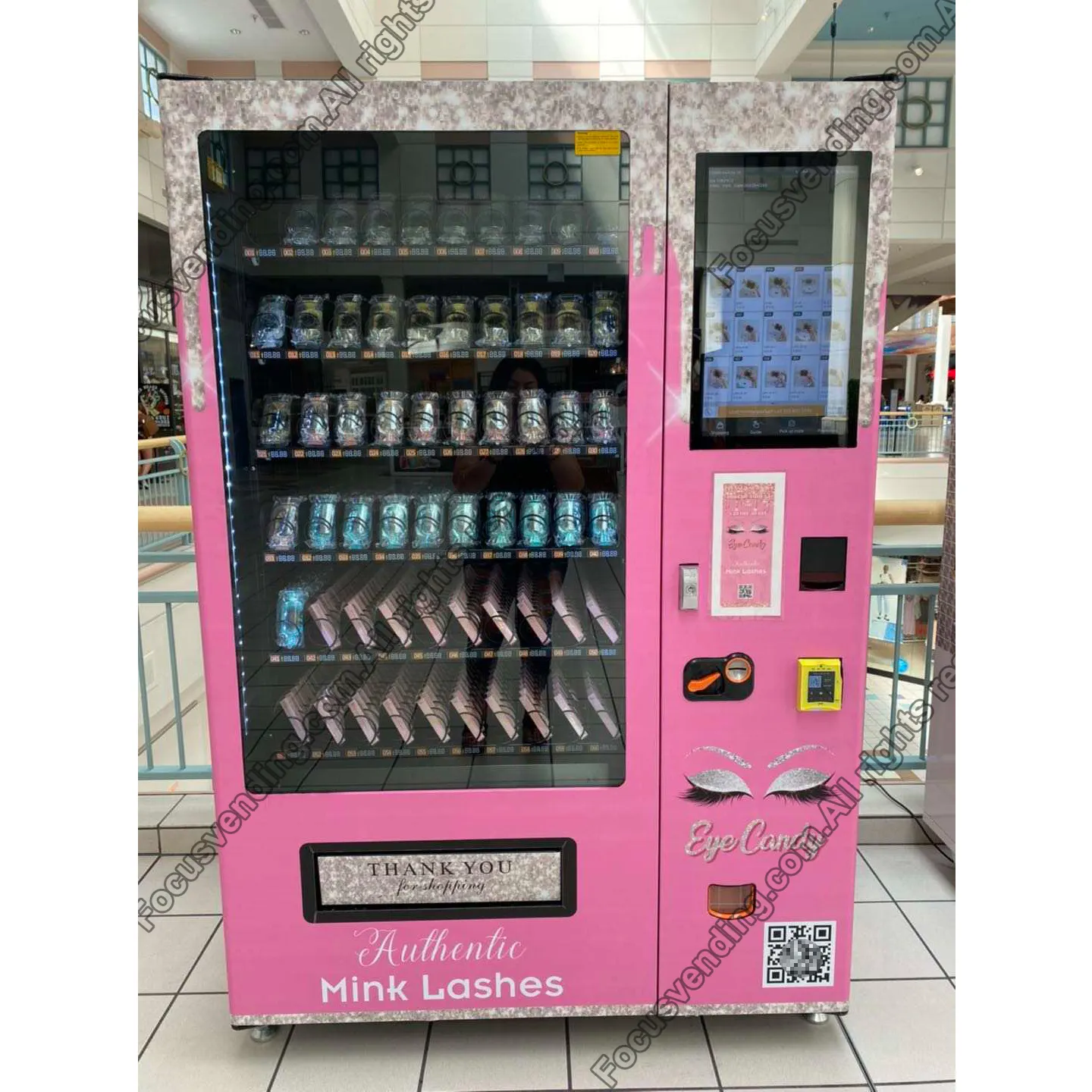 Machine de distribution de cosmétiques intelligente, ensemble de cosmétiques, pour parfum et rouge à lèvres, écran tactile, 21.5 pouces, livraison gratuite