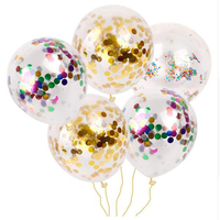 Ballon en latex transparent de 12 pouces de diamètre, de forme ronde, de couleur mélangée, pour la décoration de fête