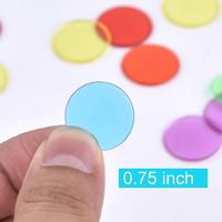 900 pièces puces de marqueur de bingo de couleur transparente compteurs et jetons de jeu de mathématiques en plastique