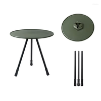 Table d'appoint ronde pliable pour jardin en acier au carbone, table de bistrot pour balcon, table basse pour cuisine, extérieur, portable, hauteur réglable