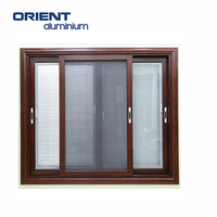 Fenêtre coulissante avec moustiquaire Stores Cadres en aluminium Fenêtres et portes grillées Fenêtre coulissante verticale et cadre de porte