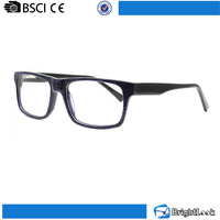 Lunettes de vue à monture optique Vogue unisexe en gros acétate flexible à la mode haut de gamme