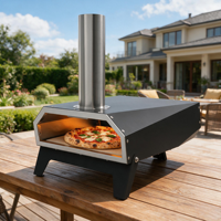 Four à pizza portable à granulés de bois, 12 pouces, pour table, saveur fumée authentique, cuisson rapide, pour jardin et camping