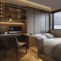 Lit de rangement Tatami bicolore, avec armoire intégrée et bureau combiné, idéal pour chambre d'adolescent et petit espace de vie