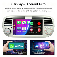 Radio Mobil Android 7 inci untuk Fiat C500 2007-2015, Android Auto Wireless CarPlay, WiFi Terintegrasi, MP3, USB, 1024x600