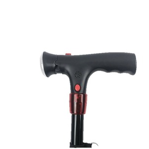 Canne d'alarme à double poignée avec lumières LED, pliable, antidérapante, pour personnes âgées - Product Image 3