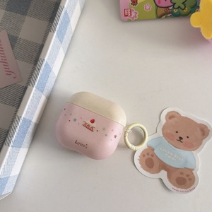 Nueva Funda Protectora para Auriculares <span class=keywords><strong>AirPods</strong></span> 1 <span class=keywords><strong>Pro</strong></span> Pro2 Pro3 4th, Diseño <span class=keywords><strong>Mini</strong></span> Cake en Bloques de Color Rosa y Blanco, Dulce y Linda - Product Image 4