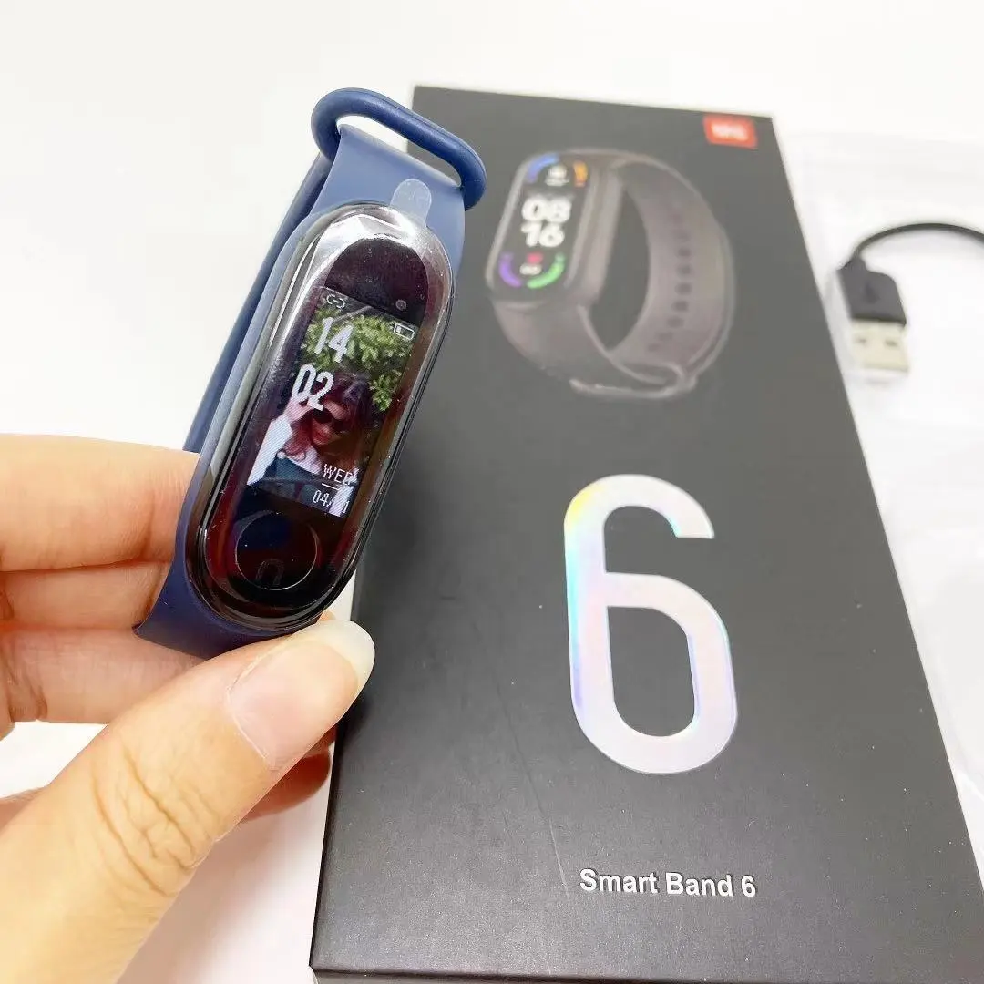 Xiaomi-Bracelet connecté sportif Mi Band M6, avec papiers peints personnalisés, moniteur d'activité physique, santé, nouvel arrivage 2021
