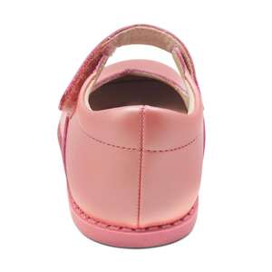 Chaussure plate en cuir respirant métallisé super doux de haute qualité à semelle en caoutchouc pour bébé, tout-petit, jeune fille, style princesse - Product Image 3