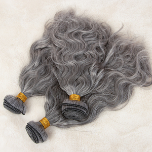 Nouvelle mode <span class=keywords><strong>sel</strong></span> <span class=keywords><strong>et</strong></span> <span class=keywords><strong>poivre</strong></span> <span class=keywords><strong>cheveux</strong></span> trame mixte couleur gris faisceaux de <span class=keywords><strong>cheveux</strong></span> - Product Image 1