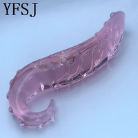 Bestseller Glas-Kristall Transparenter Rosa Seepferdchen Analplug Butt Plug Stimulations-Dildo für Frauen Sexspielzeug für Frauen Männer Paare