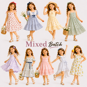 Vestido Holgado de Verano para Niñas, Cómodo, para el Hogar y Actividades al Aire Libre, Envío Mixto Aleatorio - Product Image 1