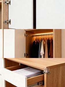 Modern design roestvrijstalen vlakke scharnieren voor keuken- en woonkamerkasten, verstelbare hoogte, vlinderscharnieren 180° - Product Image 5