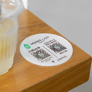 Etiqueta de mesa de código QR acrílico autoadhesivo impreso personalizado menú de señal de pantalla de <span class=keywords><strong>Paypal</strong></span> ecológico - Product Image 6