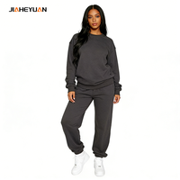 Vente en gros Ensemble sweat-shirt pantalon de survêtement pour femme en coton personnalisé pour femme Ensemble deux pièces de jogging décontracté grande taille pour femme