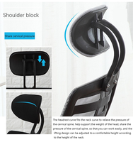 Chaise de bureau ergonomique, chaise de bureau à domicile, chaise de bureau pivotante en maille, chaise de visiteur de bureau