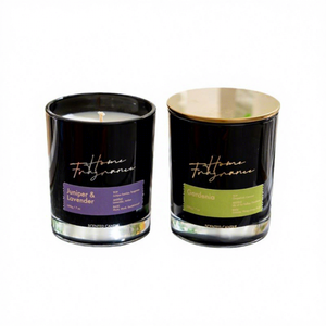 Bougie parfumée pour la maison, senteur genévrier, lavande, gardénia, cire de soja, pot en verre, élégante, aromathérapie, 200g, durée de combustion 40-60 heures - Product Image 1