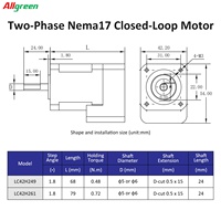 Kit de contrôle de moteur pas à pas DC24V~50V 1.2A 1000PPR 0.48/0.72N.m 2 phases Nema17 avec pilotes de moteur pas à pas DC à boucle fermée