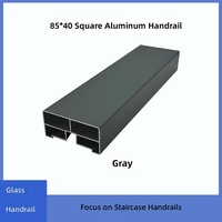 Rampe en verre minimaliste moderne en alliage d'aluminium pour système de balustrade sans cadre, escalier, balcon