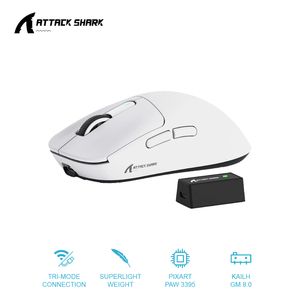 <span class=keywords><strong>Mouse</strong></span> Wireless <span class=keywords><strong>da</strong></span> <span class=keywords><strong>Gioco</strong></span> Attack Shark X3PRO 8k Ricevitore Tre Modalità Leggero PAW3395 E-sports Ricaricabile per Computer - Product Image 2