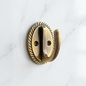 Ak Brass Plato Robe Hook, Plumbing, <b>Dummy</b>, Robe Hook with Brass Finished Metal Decorative Wall Hanger - Product Image 2