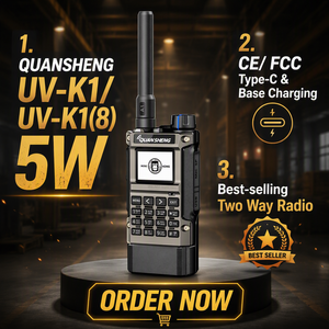 Radio Walkie Talkie QUANSHENG UV-K1(8) de 5W de Potencia, Ligero y Económico, con Función de Medidor de Frecuencia y Programación Tipo-C - Product Image 3