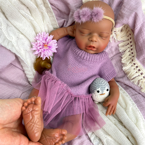 Bambola Reborn Interattiva Genitore-Figlio con Corpo Morbido ed Espressioni Realistiche per l'Educazione Precoce dei Bambini, Bambina Anatomicamente Corretta da 18 Pollici - Product Image 1