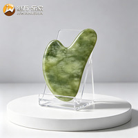 Jiwan Lejia – Outils de massage Gua Sha verts en gros, plaque de massage Gua Sha en pierre pour la beauté, Gua Sha en jade Xiuyan pas cher