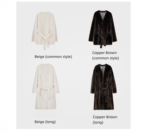 シープスキン冬コートレースアップバスローブデザイン通気性メリノファー女性用コート本物の毛皮コート天然毛皮オーバーコート - Product Image 2