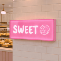 Panneau de menu LED en acrylique, panneau de menu rétroéclairé mural pour café, boulangerie, restaurant