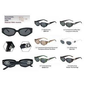 Kacamata Hitam Wanita Korea Versi TR90 Serbaguna Polarisasi Diamond Cat-eye, Stylish, Anti UV, Transparan - Product Image 6