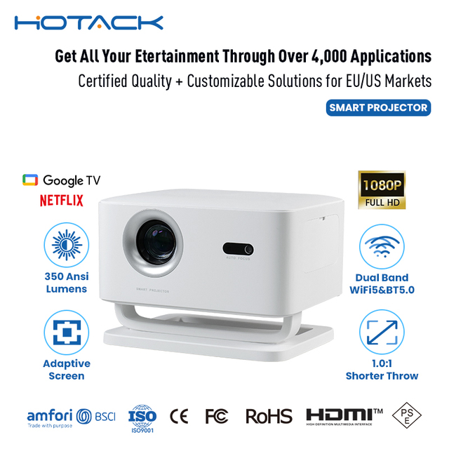 HOTACK X4AD Outdoor Wifi Mini Video Portable Full Hd  Led Projecteur Smart Wireless Home Cinema Game  Projector