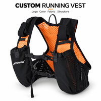 Gilet d'hydratation léger personnalisé OEM ODM pour la course à pied, respirant, pour trail et marathon, avec poches pour bidons souples