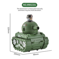 Çocuklar için Push Go Manyetik Plastik Tank Oyuncak 2-4 ve 5-7 Yaş Eğlenceli Askeri Stil Montaj Toysmax LX1246580 3 Renk