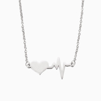 Collier pendentif en forme de cœur en acier inoxydable plaqué or 18 carats, prix de gros, personnalisable