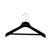 Hochwertiger multifunktion aler Kunststoff bügel mit anpassbarem Logo, runder Haken-und Hosen stange für Mäntel und Kleider