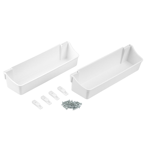 EMUCA 350 mm Plastic White <b>Kitchen</b> <b>Storage</b> Cabinet with Fixed Door 2-Piece Set Model EMU8930315 Made in Italy - Product Image 1