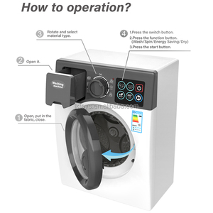 Lucky Toys Machine à laver électrique ensemble de blanchisserie semblant <span class=keywords><strong>jouet</strong></span> jouer laveuse et sécheuse ensemble Mini <span class=keywords><strong>jouet</strong></span> de lavage appareils ménagers - Product Image 3