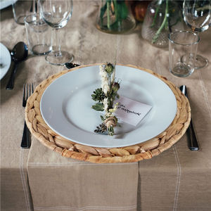 Chargeurs Et Plaques Pour Artisanat Chargeur Plaque Fantaisie Fois Bon Grec Gris Enfants Dentelle Faire Plaine Rétro En Vrac En Rotin Tissé 13 Pouces Brun - Product Image 2