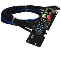 Cable montado en Panel de chasis 1 a 4 puertos USB 3,0*2 + USB 2,0*2 + placa base RJ45 Puerto Ethernet Cable de panel frontal USB Audio