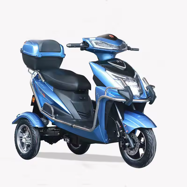 New Farm Electric Tricycle 3-Wheel Scooter for Adults 60V Brushless Motor 1000W Power Sportbike